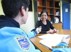 La nueva directora del Liceo Bicentenario San Pedro de Puente Alto nos habla de la escuela. Fotografía: Paloma González